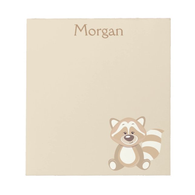 Raccoon Beige Notepad (Front)
