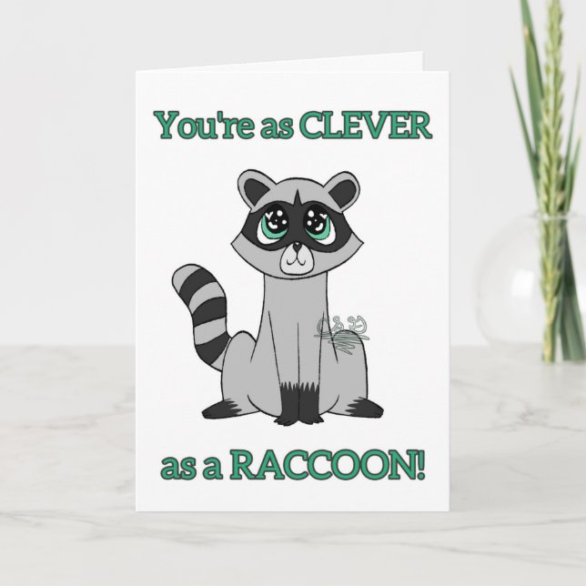 Raccoon Birthday Card (Front)