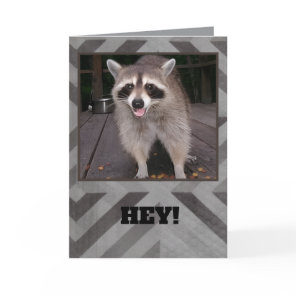 Raccoon Birthday card for Adults or children.