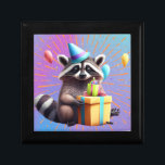 Raccoon Birthday! Gift Box<br><div class="desc">Celebrate the ones in your life that mean the most to you
Zazzle makes it easy to customize greetings to make them uniquely your own!
Birthday,  happy birthday,  celebration,  ai generated,  raccoon,  fantasy,  brother,  sister,  friends, </div>