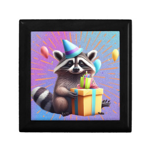 Raccoon Birthday Gift Box