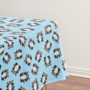 Raccoon Birthday Party Blue Tablecloth
