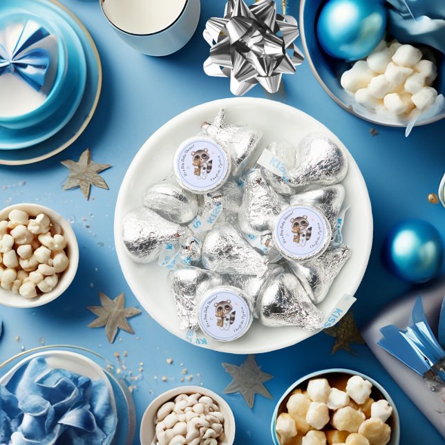 Raccoon Blue Baby Shower Hershey H Hershey®'s Kisses® (Creator Uploaded)