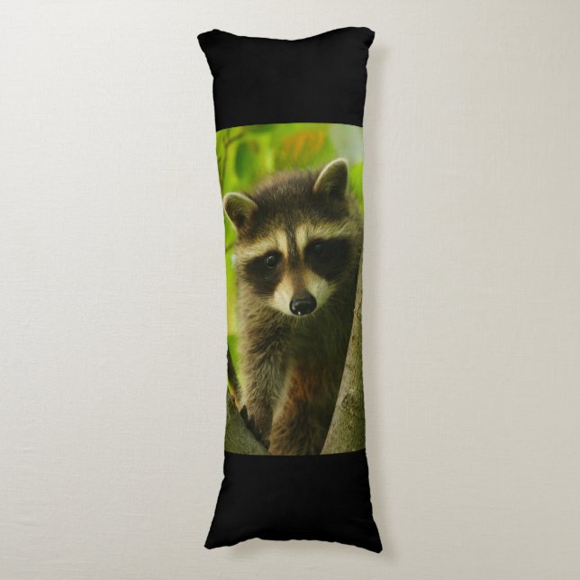 raccoon body pillow (Front Vertical)