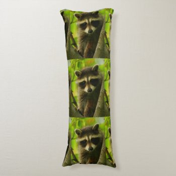 Raccoon Body Pillow by WorldDesign at Zazzle