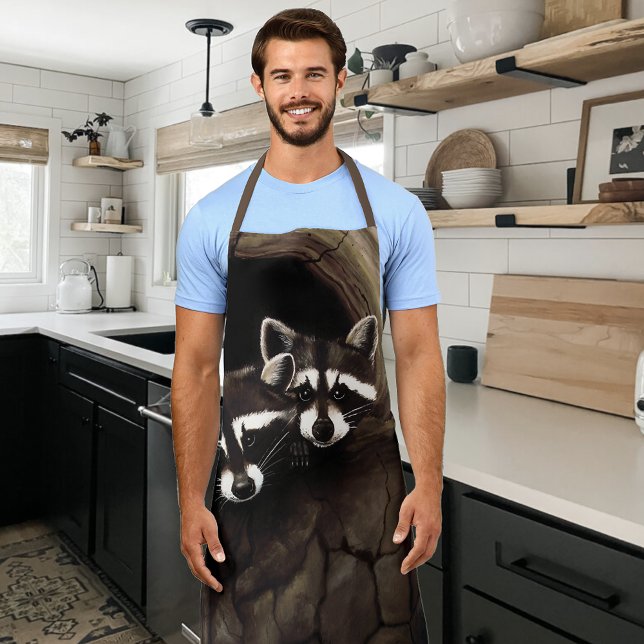 Raccoon Brown Cute Tree Apron (Creator Uploaded)