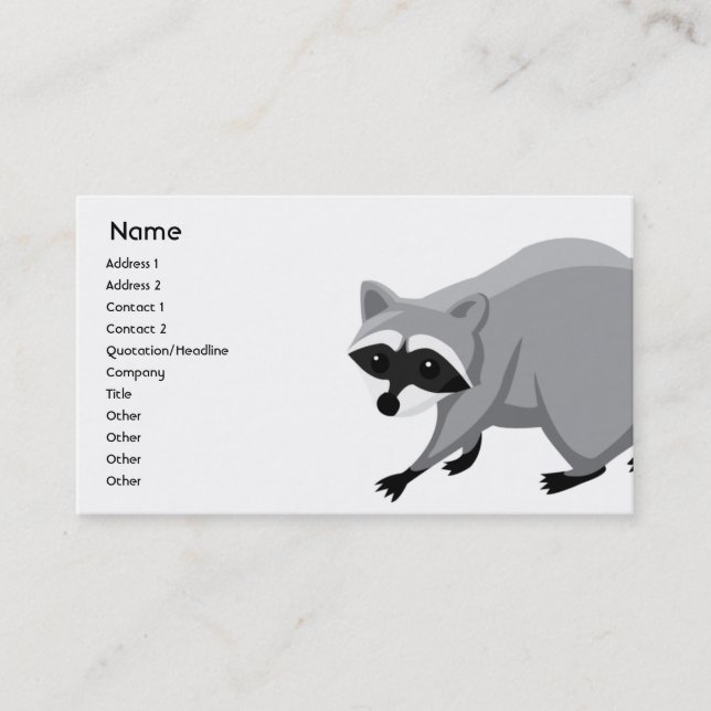 Raccoon - Business Business Card (Front)