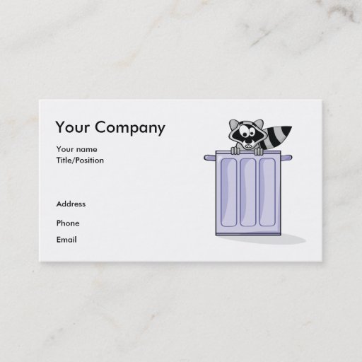Customizable Raccoon business card