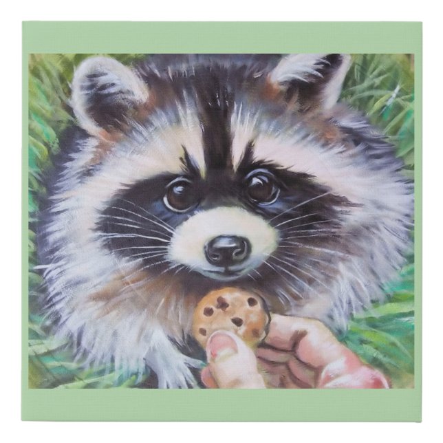 Raccoon Canvas Art (Front)