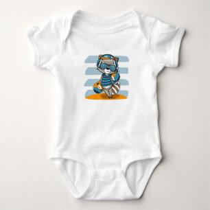 Raccoon Cartoon Baby Bodysuit