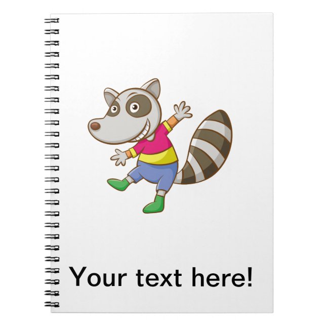 Raccoon cartoon notebook (Front)
