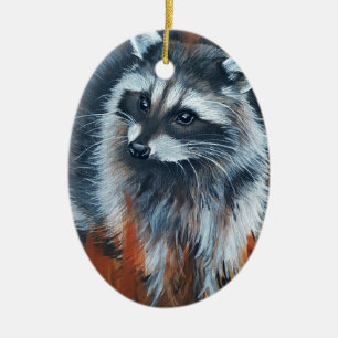 Raccoon Ceramic Ornament
