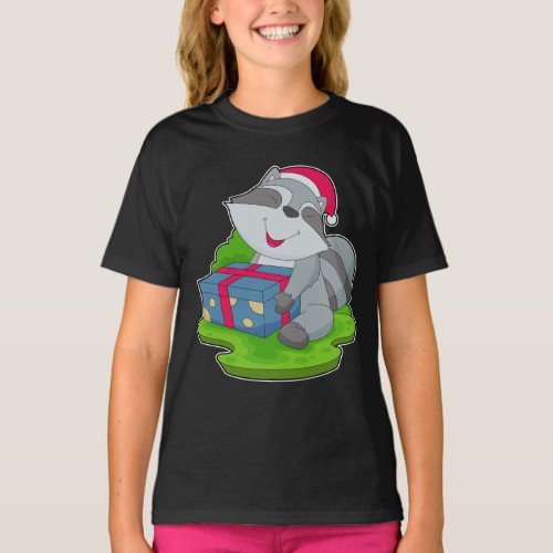 Raccoon Christmas Package T_Shirt