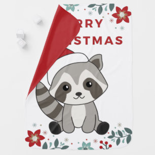 Raccoon Christmas Snow Winter Raccoons Baby Blanke Blanket
