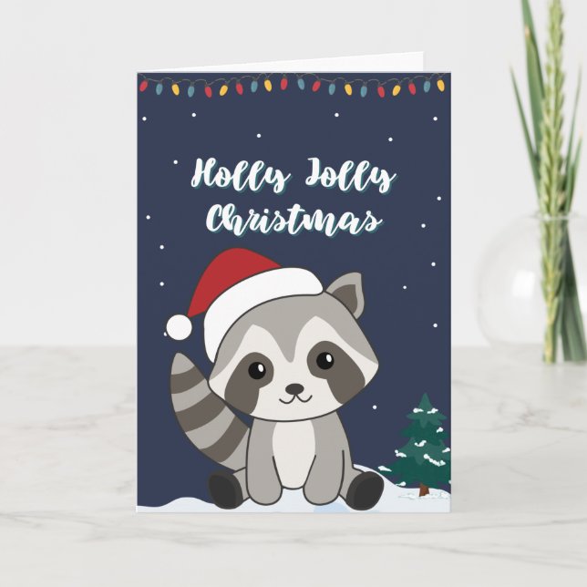 Raccoon Christmas Snow Winter Raccoons Holiday Car (Front)