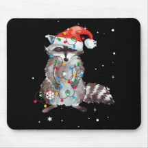 Raccoon Christmas Tree Lights Pajama Raccoon Lover