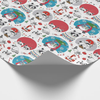 Raccoon Christmas Wrapping Paper
