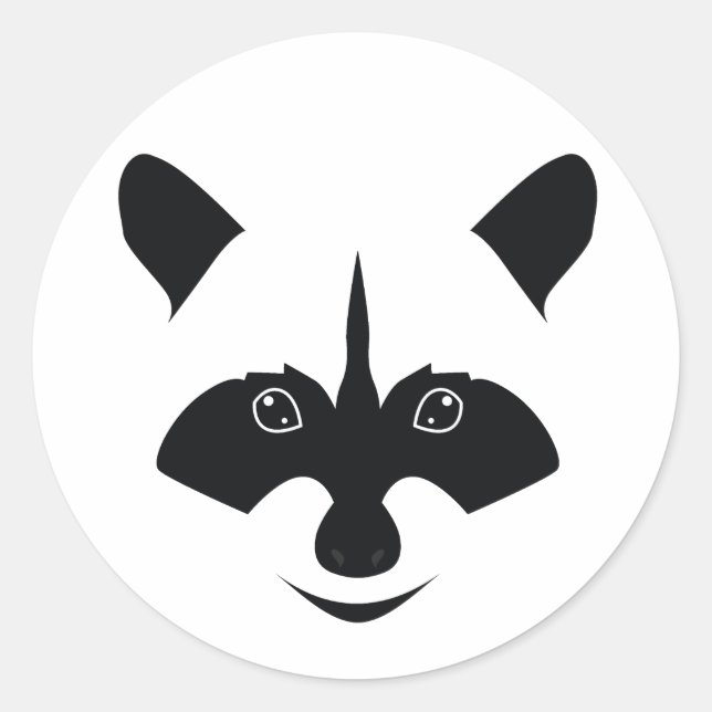 Raccoon Classic Round Sticker (Front)