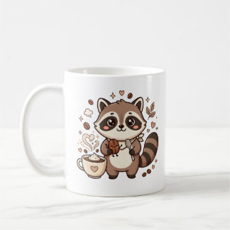 Raccoon Coffee Clipart Ceramic Mug