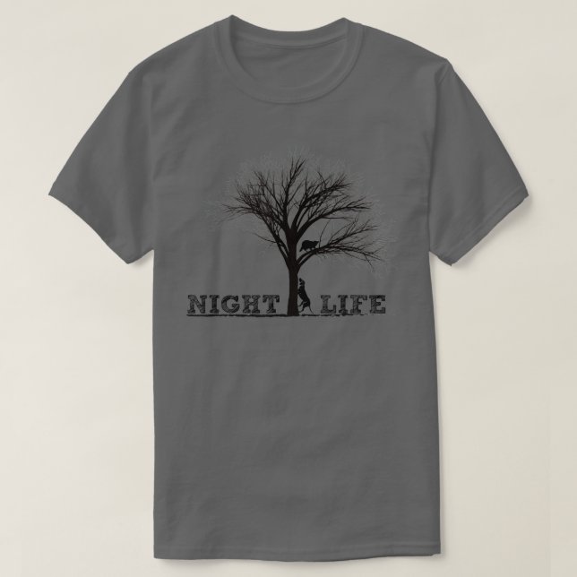 Raccoon Coon Hunting Night Life reeing Dogs Raccoo T-Shirt (Design Front)