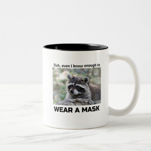 Raccoon Covid Metaphor Pour the Java Two_Tone Coff Two_Tone Coffee Mug