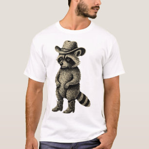 Raccoon Cowboy Cowgirl Raccoon T-Shirt