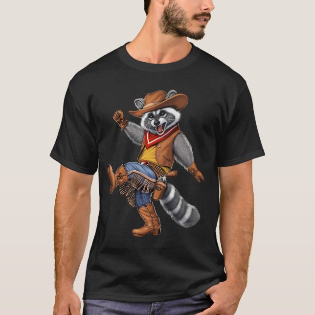 Raccoon Cowboy T-Shirt (Front)