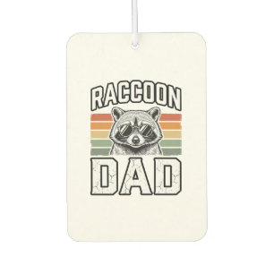 Raccoon Dad Vintage Engraving Retro Vector Design_ Air Freshener