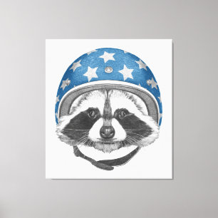 Raccoon Daredevil Canvas Print