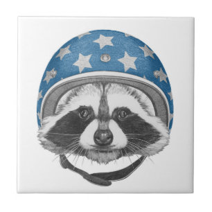 Raccoon Daredevil Ceramic Tile