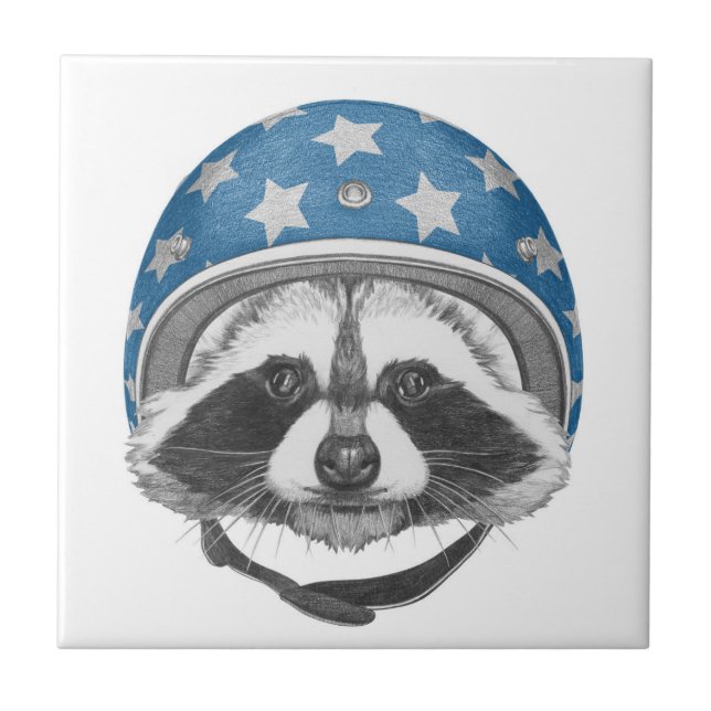 Raccoon Daredevil Ceramic Tile (Front)