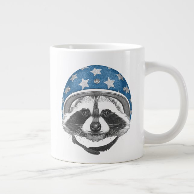 Raccoon Daredevil Giant Coffee Mug (Right)