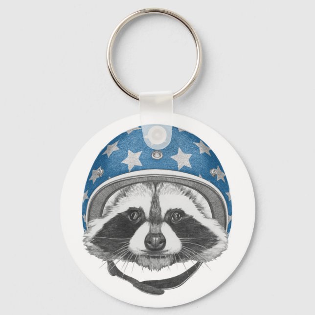 Raccoon Daredevil Keychain (Front)