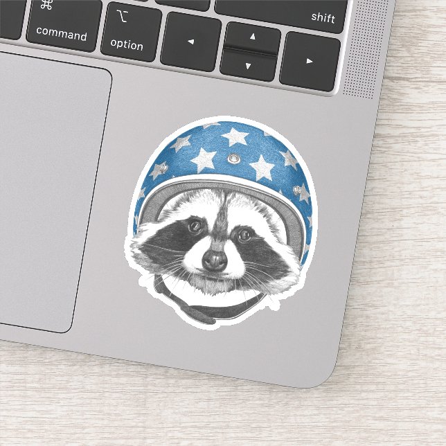 Raccoon Daredevil Sticker (Detail)