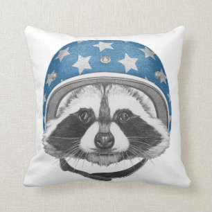 Raccoon Daredevil Throw Pillow
