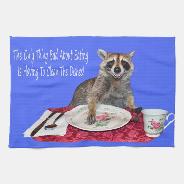 Raccoon Dish Towel (Horizontal)