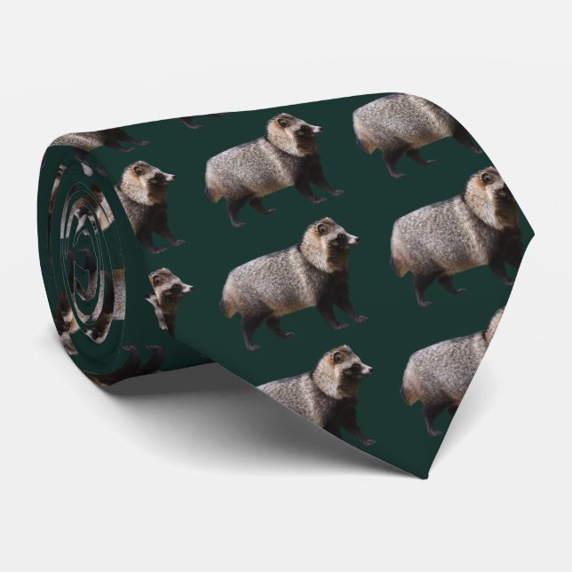 Raccoon dog neck tie (Rolled)