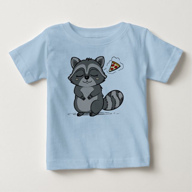 Raccoon Dream - Pizza! Baby T-Shirt (Front)