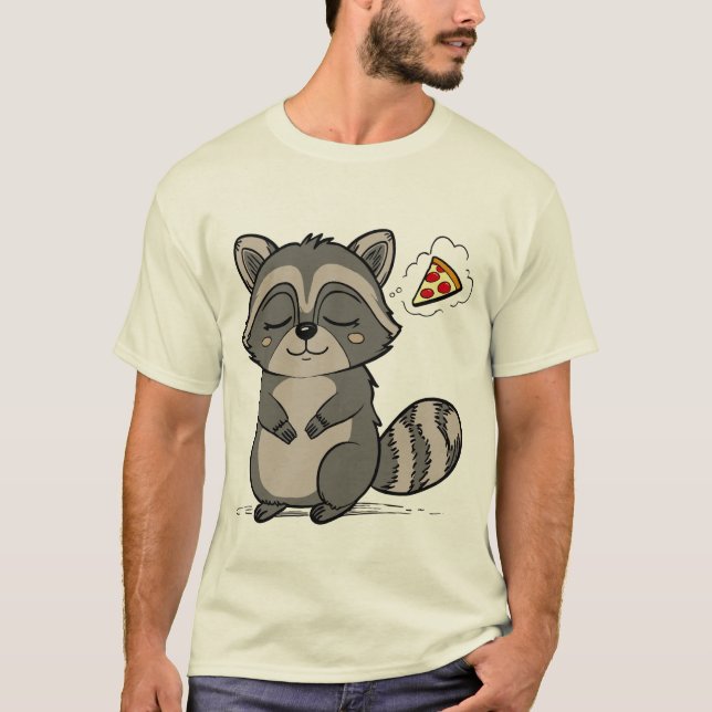 Raccoon Dream - Pizza! T-Shirt (Front)