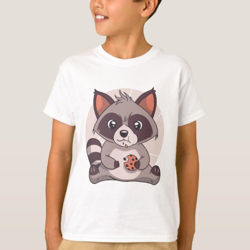 Raccoon Eating Chocolate Chip Cookies T_Shirt