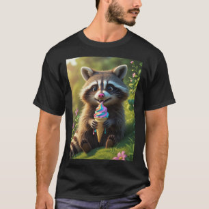 raccoon eats ice cream T-Shirt