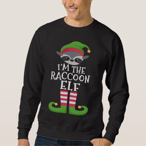 Raccoon Elf Animal Lovers Family Matching Christm Sweatshirt