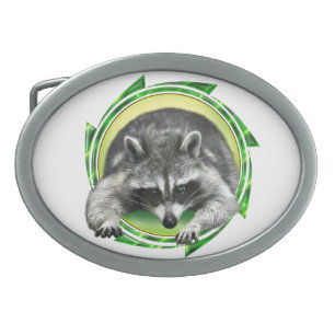 Raccoon Face Belt Buckle