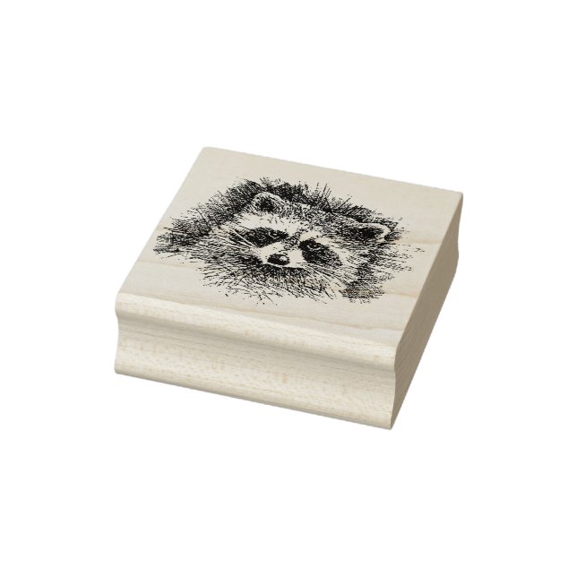 Raccoon Face New Mounted Rubber Stamp (Stamp)