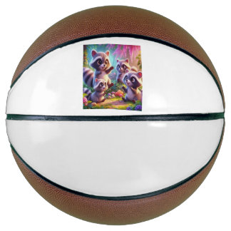 Raccoon Family Bonding Basketball