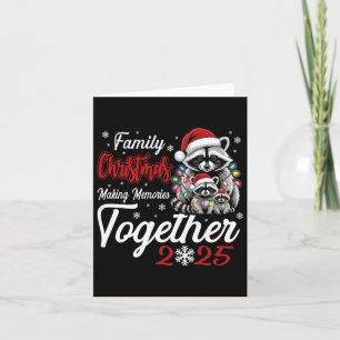 Raccoon Family Christmas Making Memories Together  Card