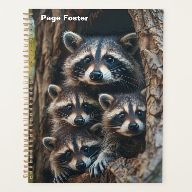 Raccoon Family  Planner (Front)