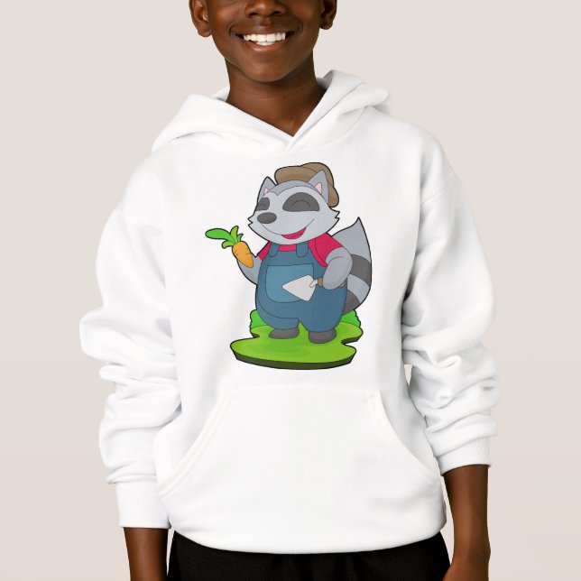 Raccoon Farmer Carrot Hoodie (Front)