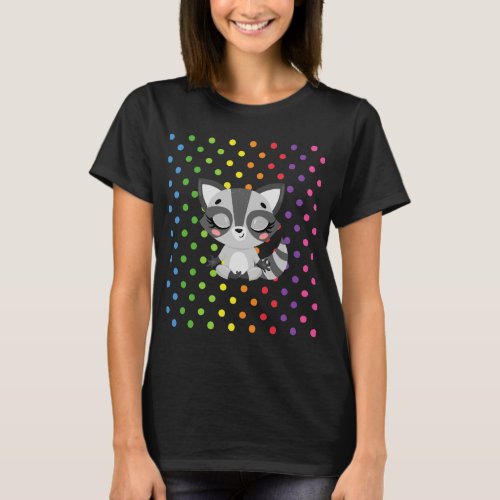 RACCOON Gifts Cute Raccoon Kawaii For Girls Rac T_Shirt