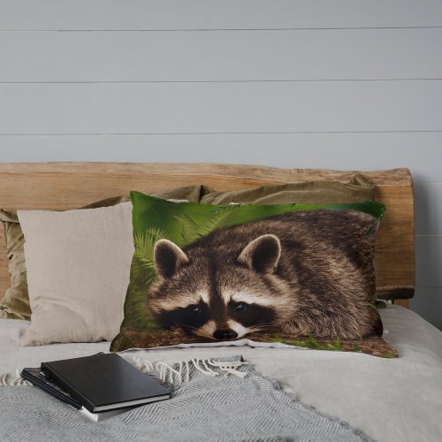 Raccoon Green Woodland Pillowcase